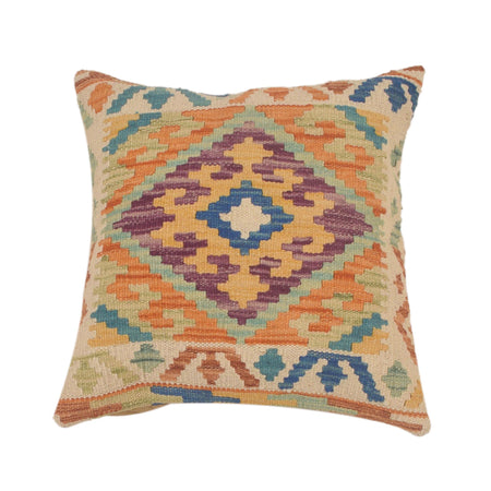 Turkish Style Kelim Cushion 1' 7" x 1' 6" ft / 47 x 46 cm - No. 34488
