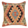 Afghan Kilim Cushion 1' 6" x 1' 7" ft / 45 x 47 cm - No. 34490
