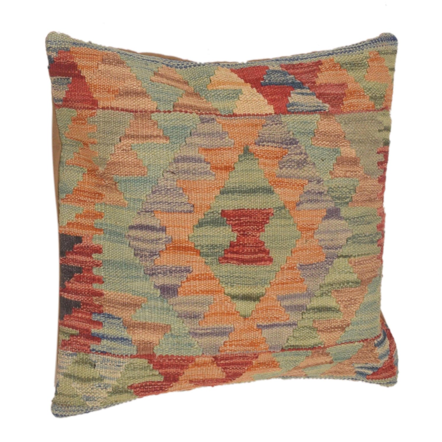 Turkish Style Kelim Cushion 1' 5" x 1' 5" ft / 42 x 44 cm - No. 34491