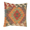 Square Size Kelim Cushion 1' 6" x 1' 6" ft / 46 x 45 cm - No. 34493