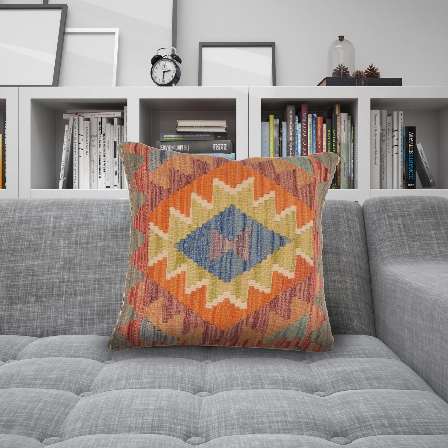 Kilim Cushion Covers for Your Home 1' 7" x 1' 7" ft / 47 x 47 cm - No. 34494