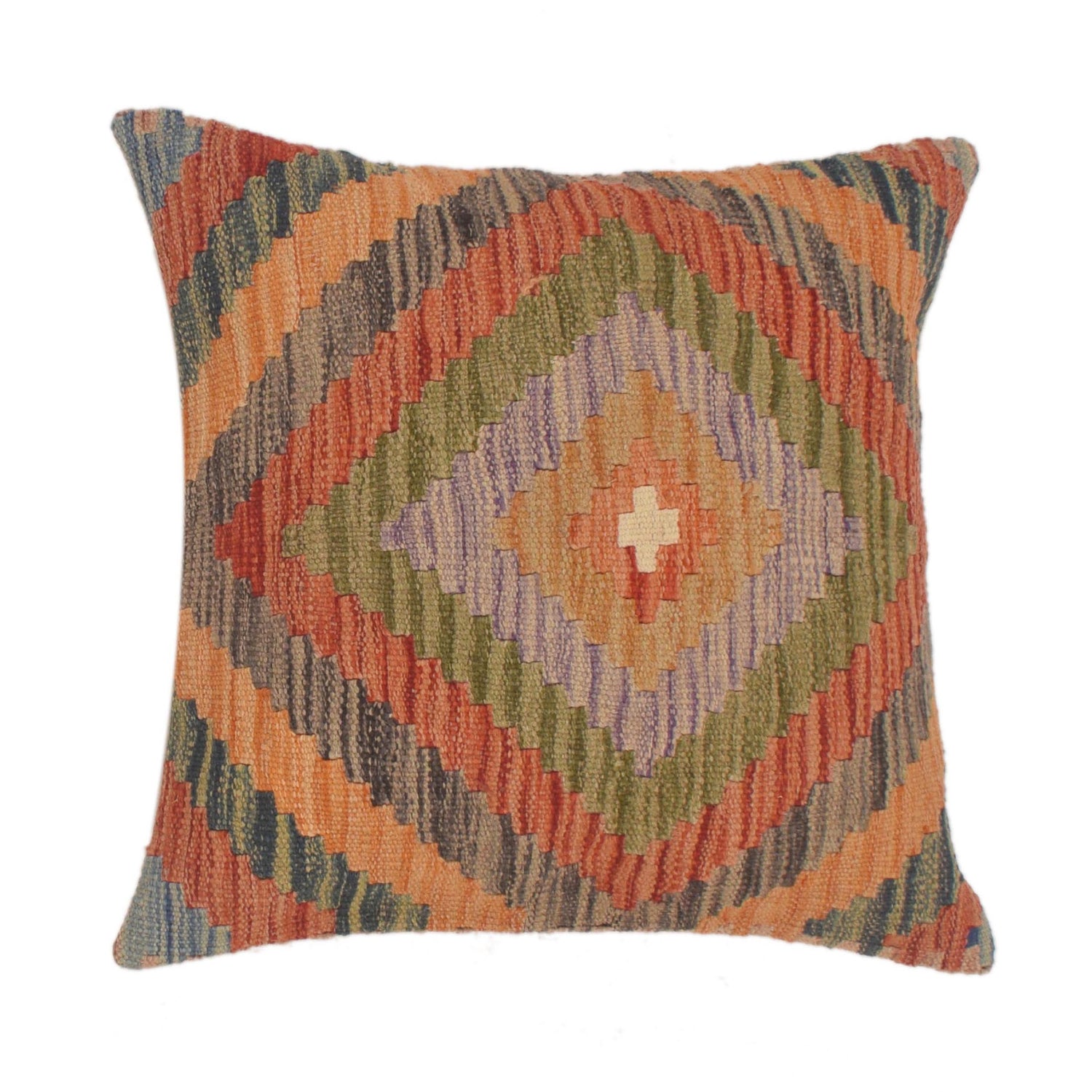 Vegetable Kilim Cushion Cover 1' 7" x 1' 7" ft / 47 x 47 cm - No. 34498