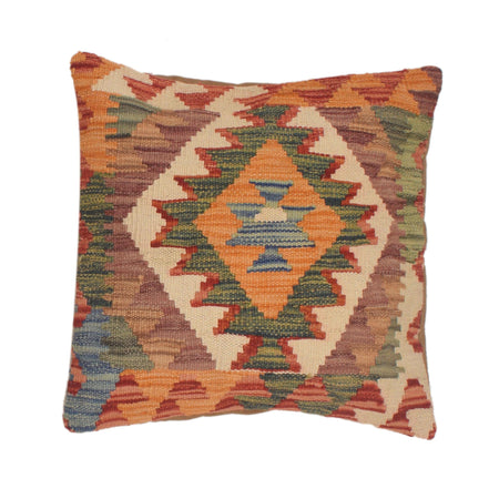 Handmade Kilim Cushion Covers 1' 6" x 1' 6" ft / 46 x 46 cm - No. 34499