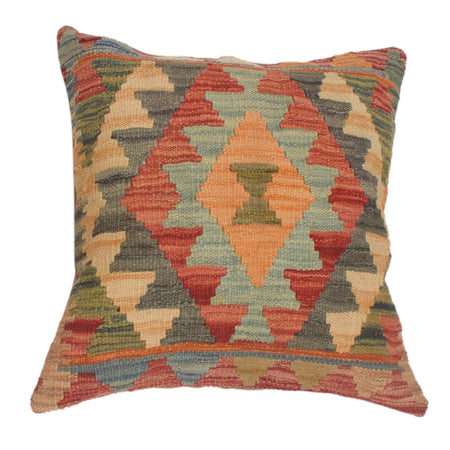 Hand Knotted Kilim Cushion 1' 6" x 1' 6" ft / 46 x 46 cm - No. 34500