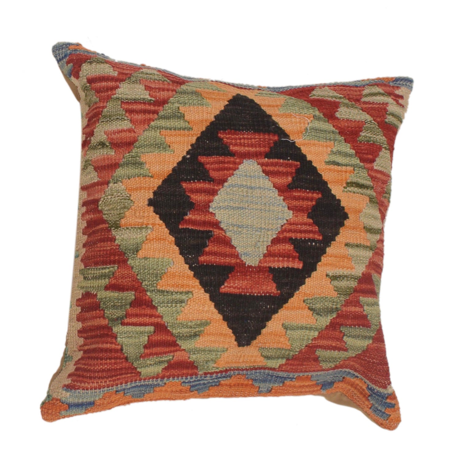 Afghan Kilim Cushion 1' 6" x 1' 6" ft / 45 x 46 cm - No. 34503a