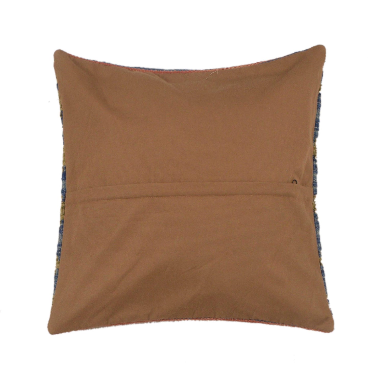 Square Size Kelim Cushion 1' 6" x 1' 6" ft / 45 x 46 cm - No. 34503