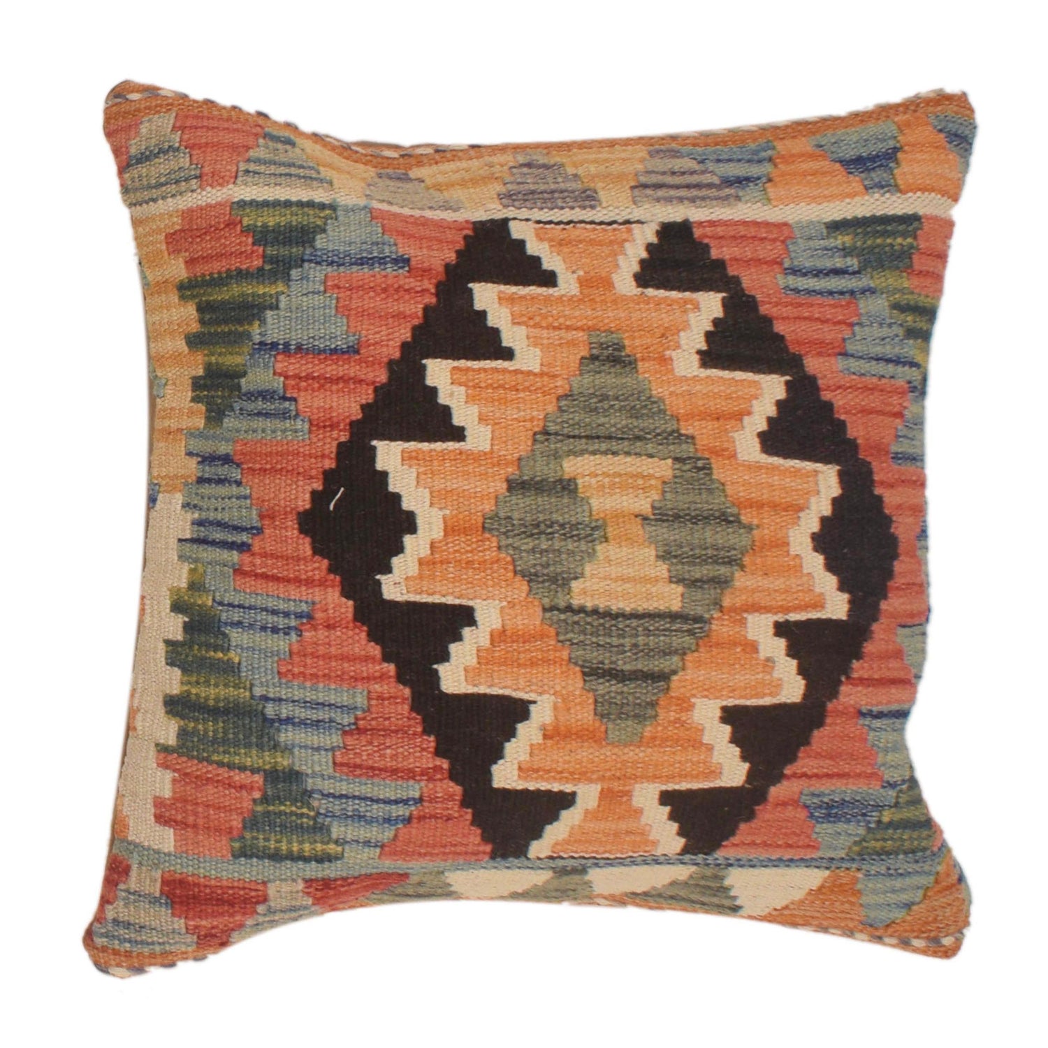 Kilim Cushion Cover 1' 6" x 1' 6" ft / 46 x 46 cm - No. 34509