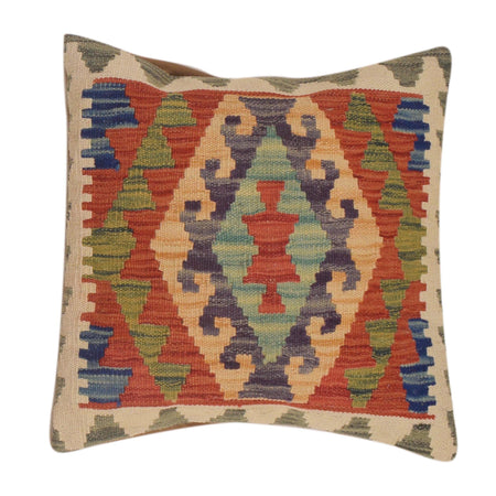 Turkish Style Kelim Cushion 1' 7" x 1' 5" ft / 47 x 42 cm - No. 34512