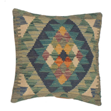 Handmade Kilim Cushion Covers 1' 5" x 1' 6" ft / 44 x 46 cm - No. 34514