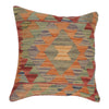 Square Size Kelim Cushion 1' 5" x 1' 5" ft / 44 x 44 cm - No. 34515