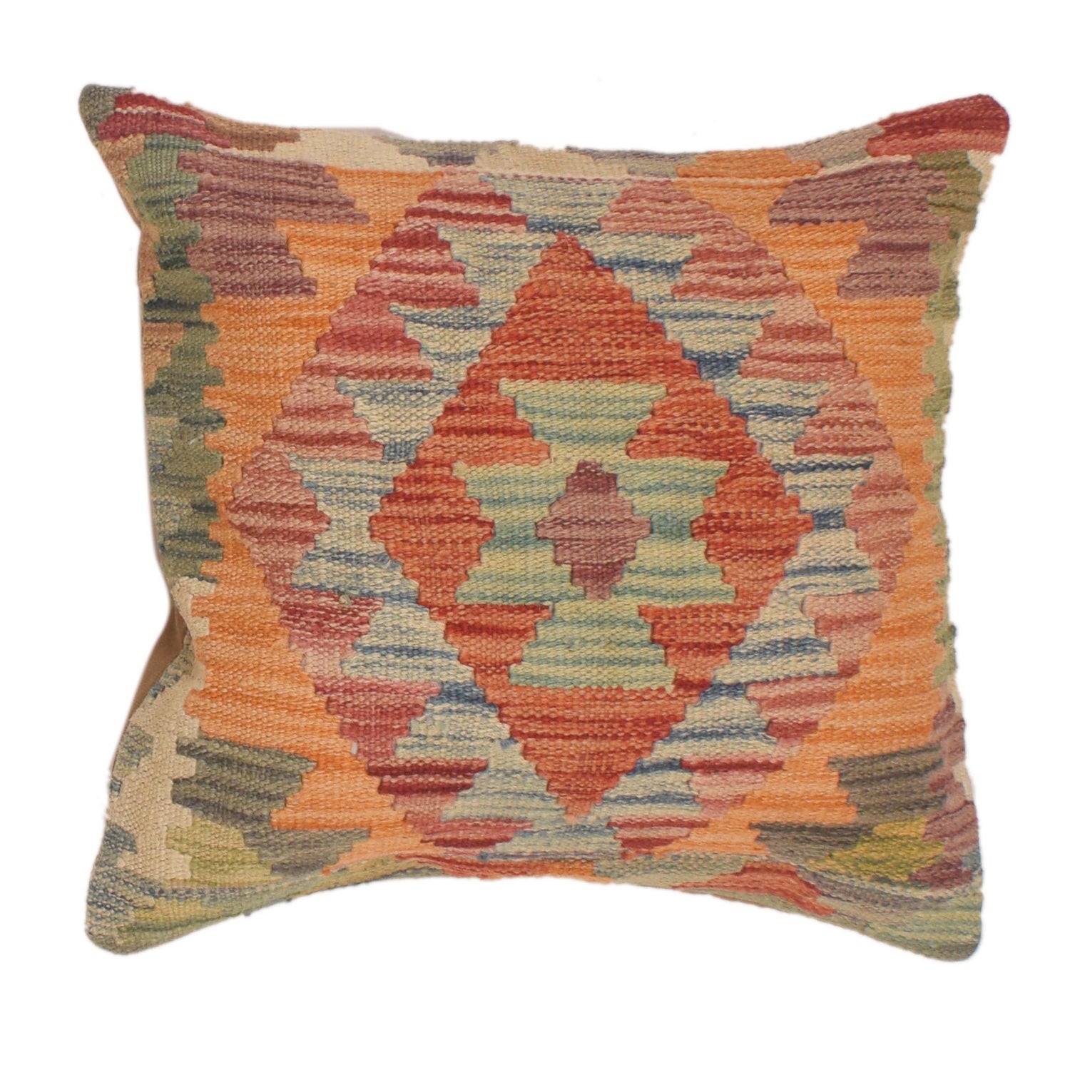 Hand Knotted Kilim Cushion 1' 5" x 1' 7" ft / 42 x 47 cm - No. 34517