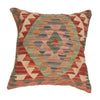 Square Size Kelim Cushion 1' 7" x 1' 7" ft / 47 x 47 cm - No. 34519