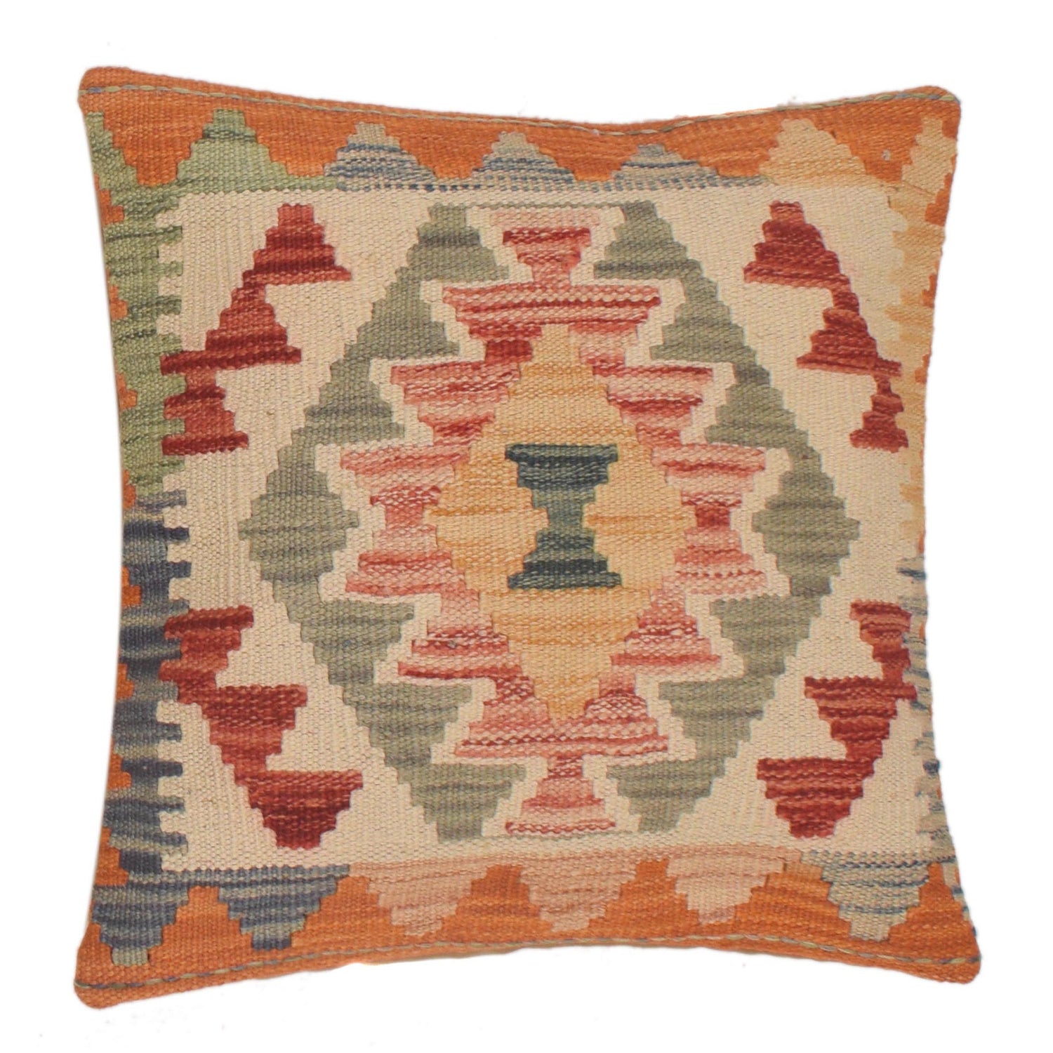 Afghan Kilim Cushion 1' 5" x 1' 5" ft / 44 x 44 cm - No. 34520