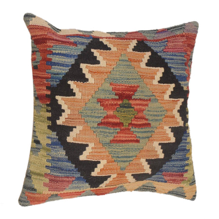 Afghan Kilim Cushion 1' 6" x 1' 6" ft / 46 x 46 cm - No. 34521