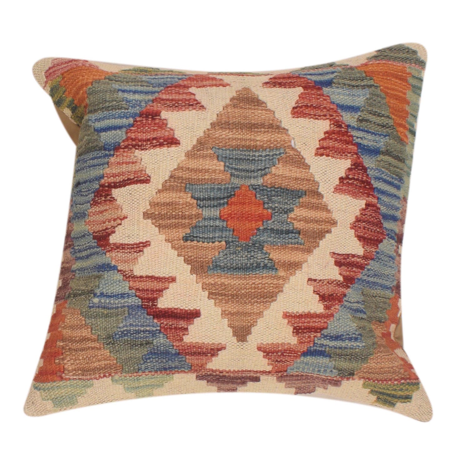 Kilim Cushion Cover 1' 5" x 1' 6" ft / 44 x 46 cm - No. 34523