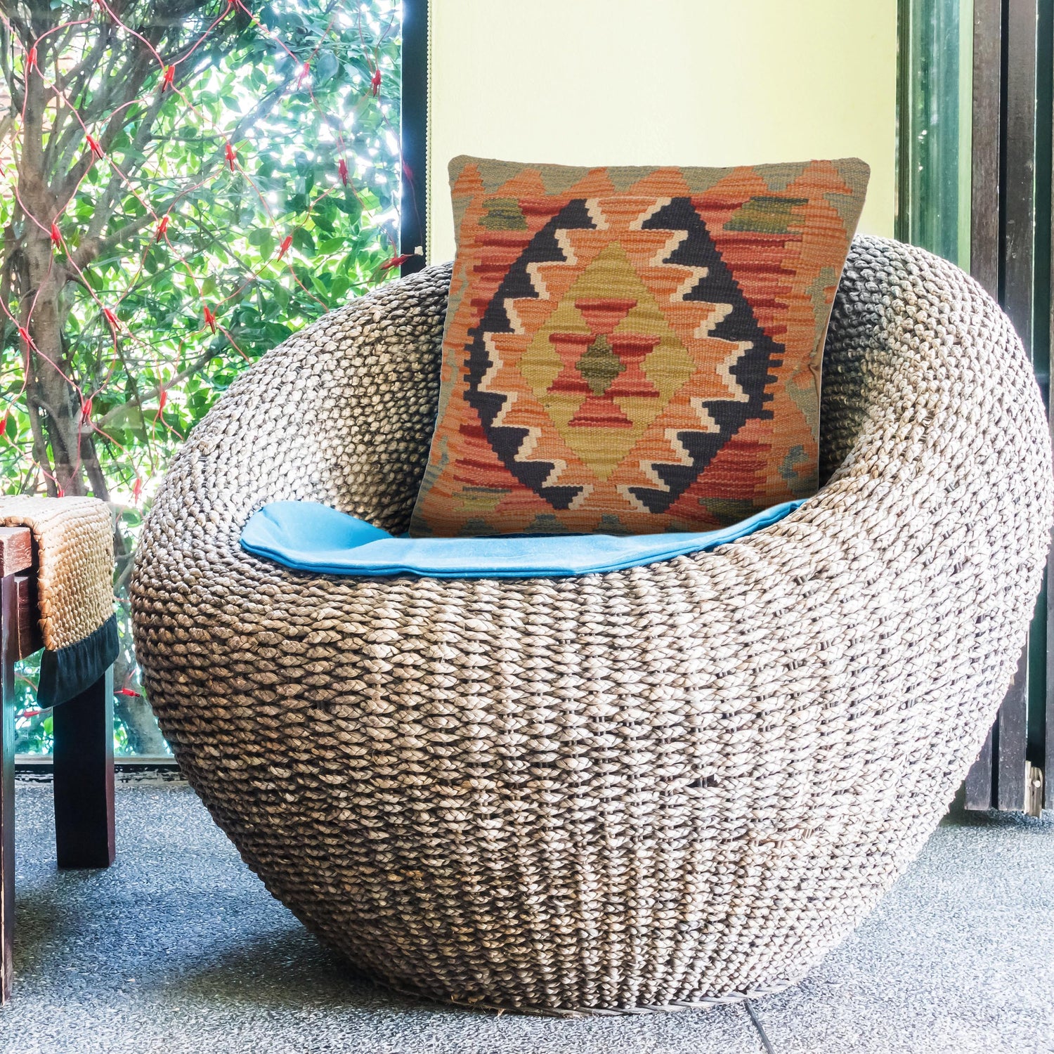 Kilim Cushion Covers for Your Home 1' 6" x 1' 6" ft / 45 x 45 cm - No. 34524