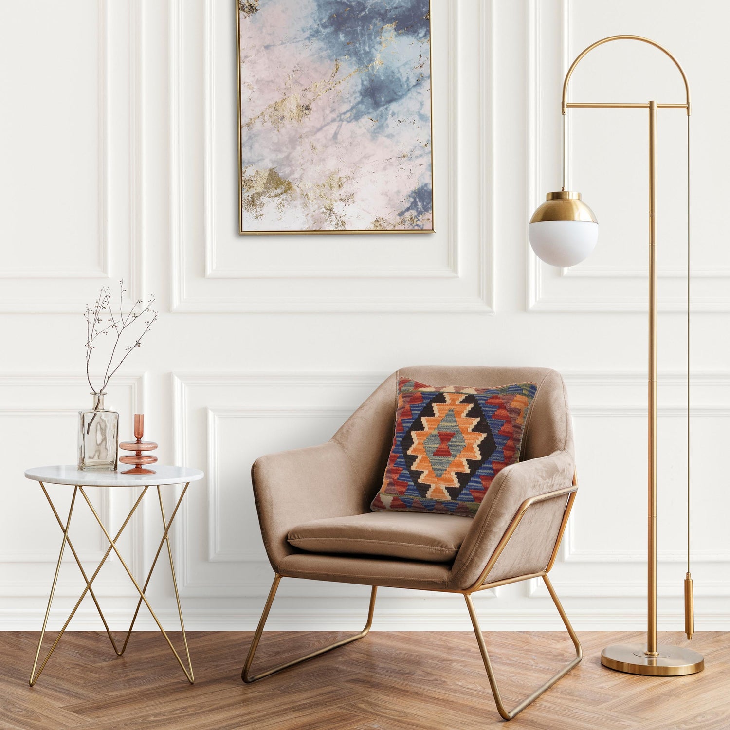 Vegetable Kilim Cushion Cover 1' 6" x 1' 7" ft / 46 x 47 cm - No. 34526