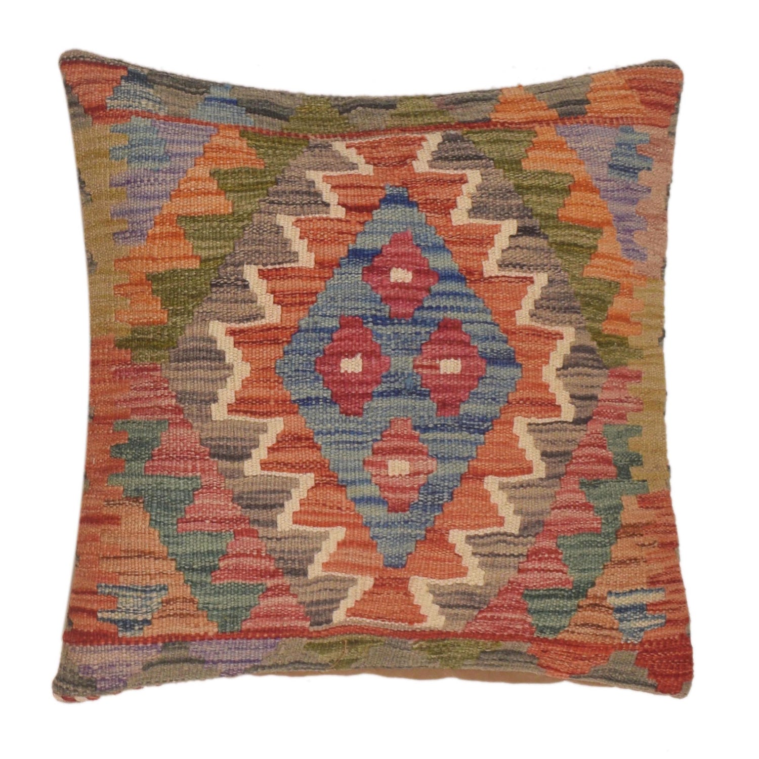Kilim Cushion Cover 1' 6" x 1' 6" ft / 45 x 45 cm - No. 34527