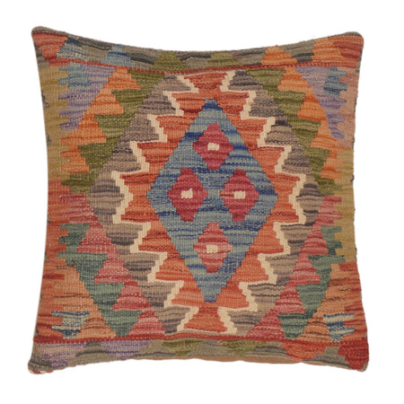 Kilim Cushion Cover 1' 6" x 1' 6" ft / 45 x 45 cm - No. 34527