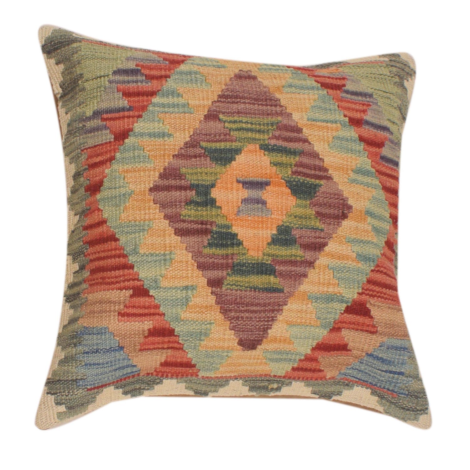 Handmade Kilim Cushion Covers 1' 6" x 1' 7" ft / 46 x 47 cm - No. 34529