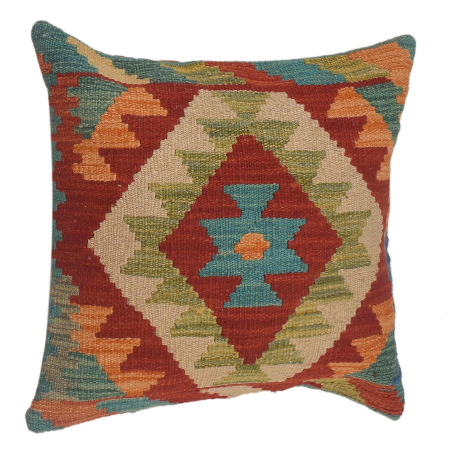 Hand Knotted Kilim Cushion 1' 6" x 1' 6" ft / 45 x 46 cm - No. 34530