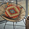 Hand Knotted Kilim Cushion 1' 6" x 1' 6" ft / 45 x 46 cm - No. 34530