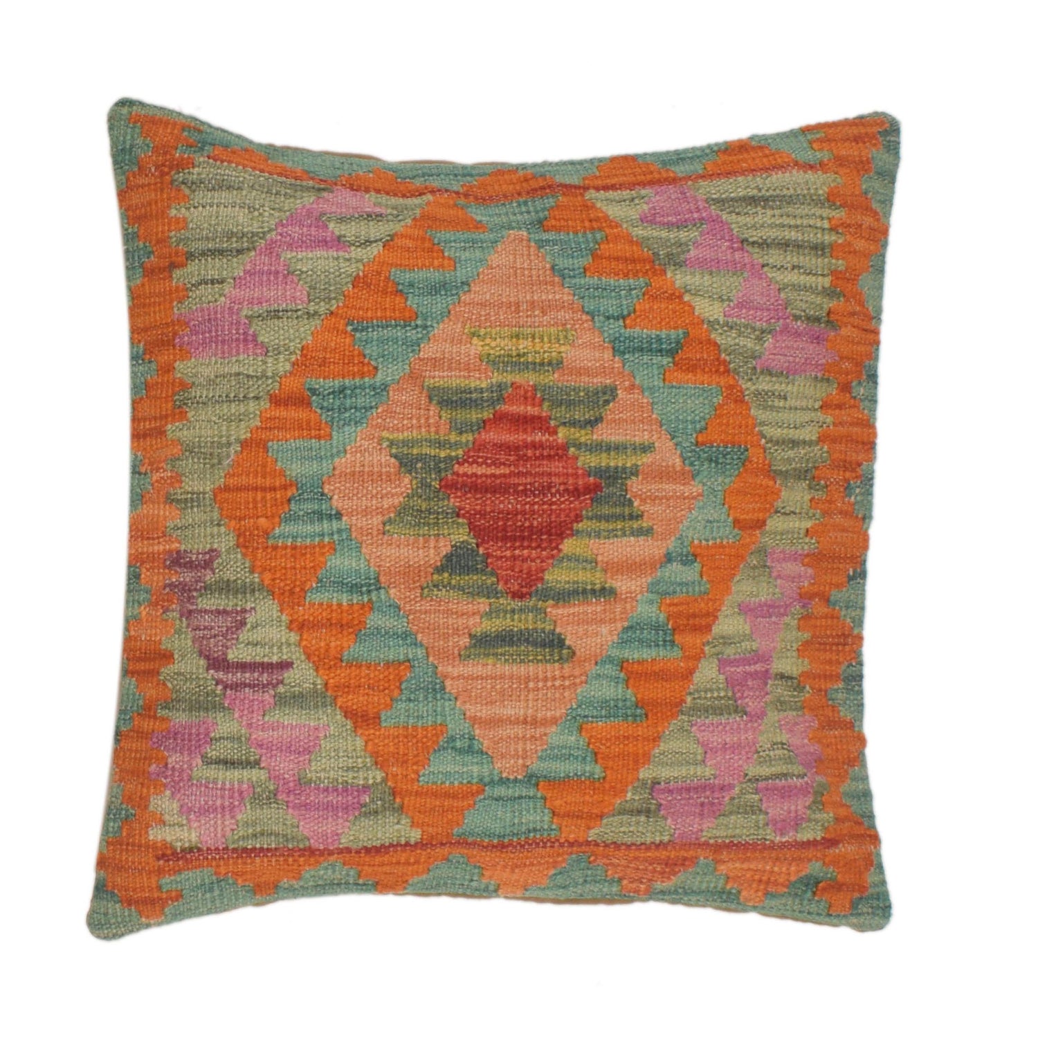 Handmade Kilim Cushion Covers 1' 6" x 1' 6" ft / 46 x 45 cm - No. 34535