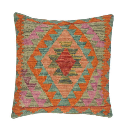 Handmade Kilim Cushion Covers 1' 6" x 1' 6" ft / 46 x 45 cm - No. 34535
