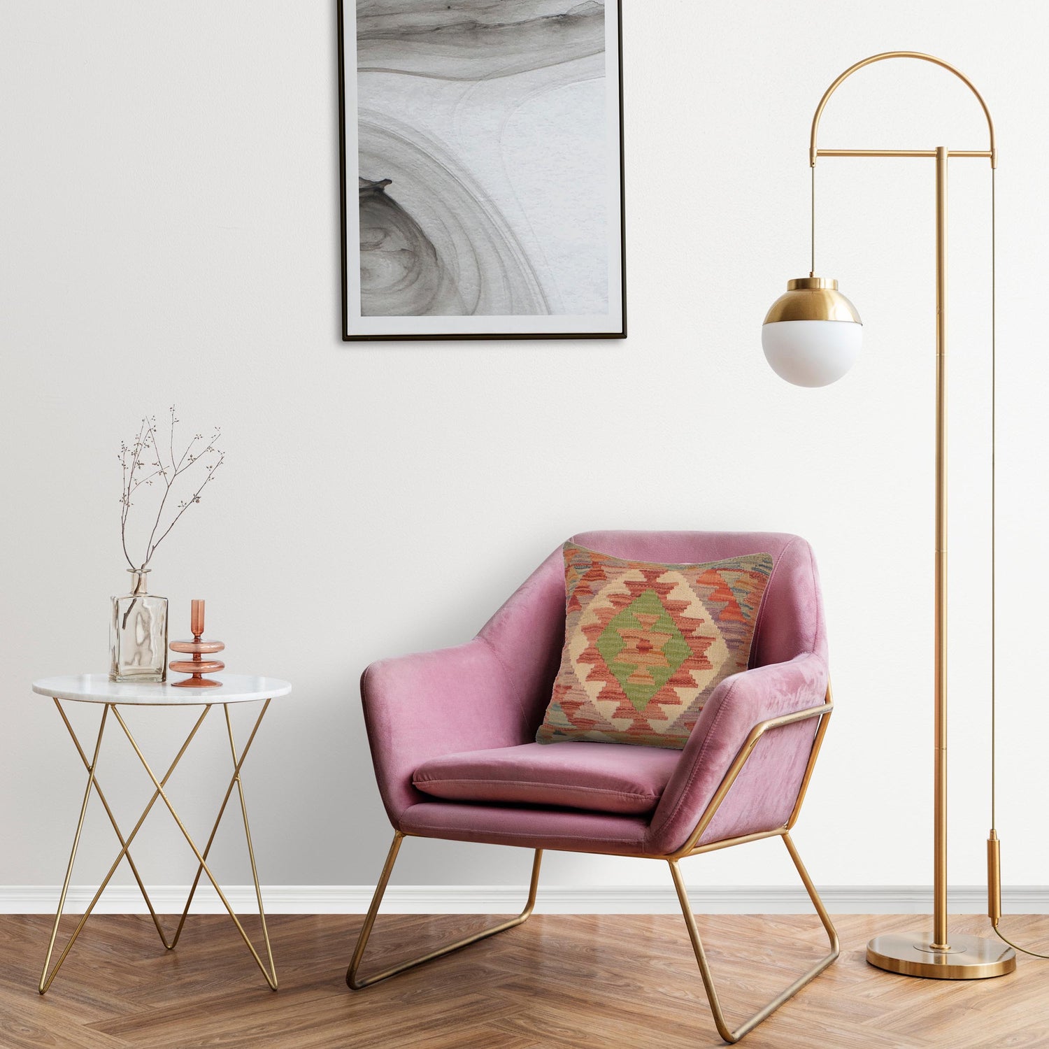 Kilim Cushion Covers for Your Home 1' 6" x 1' 6" ft / 45 x 46 cm - No. 34536