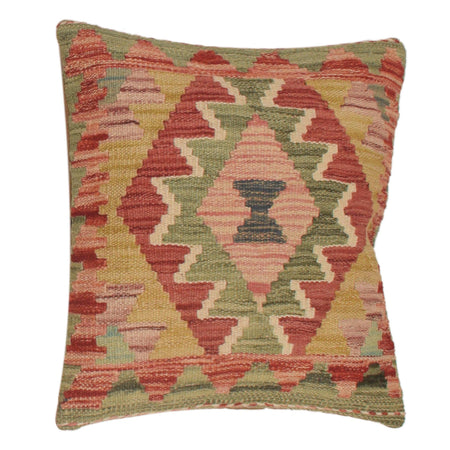 Hand Knotted Kilim Cushion 1' 5" x 1' 4" ft / 44 x 40 cm - No. 34537