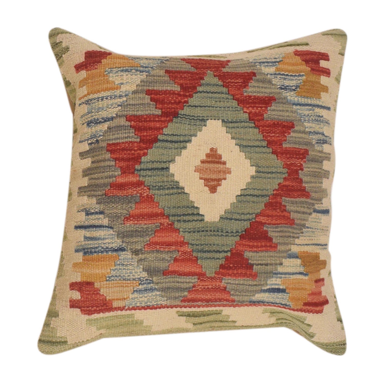 Turkish Style Kelim Cushion 1' 4" x 1' 6" ft / 40 x 45 cm - No. 34538