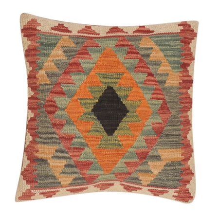 Kilim Cushion Cover 1' 7" x 1' 6" ft / 47 x 45 cm - No. 34544