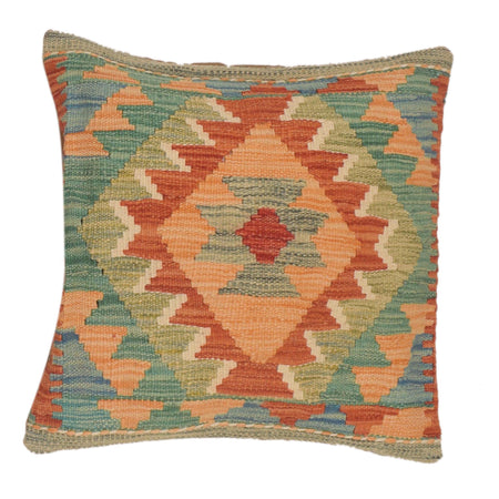 Turkish Design Kilim Cushion 1' 6" x 1' 6" ft / 45 x 45 cm - No. 34547
