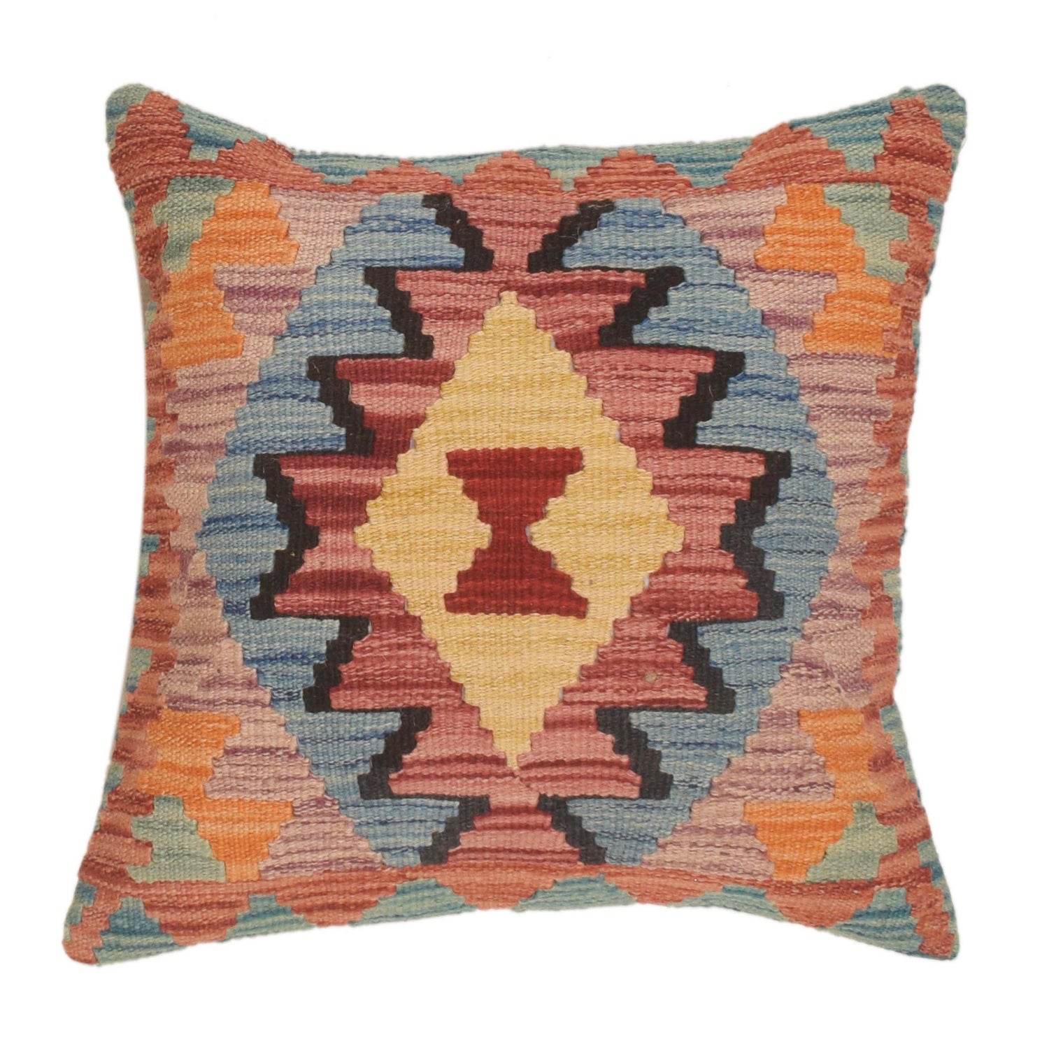 Vegetable Kilim Cushion Cover 1' 6" x 1' 6" ft / 46 x 45 cm - No. 34551