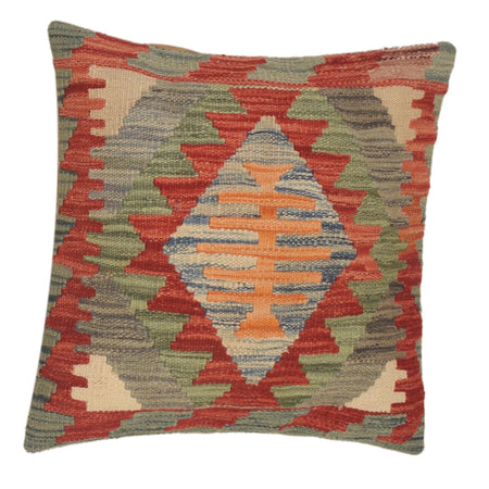 Hand Knotted Kilim Cushion 1' 6" x 1' 6" ft / 46 x 45 cm - No. 34554