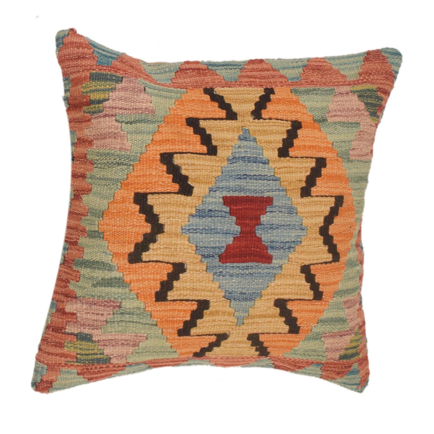 Kilim Cushion Cover 1' 6" x 1' 6" ft / 45 x 46 cm - No. 34556