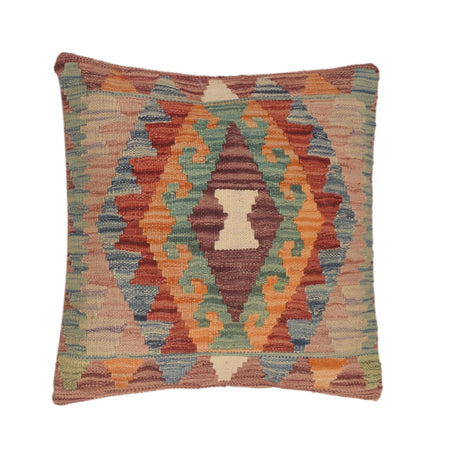 Vegetable Kilim Cushion Cover 1' 6" x 1' 6" ft / 46 x 46 cm - No. 34560