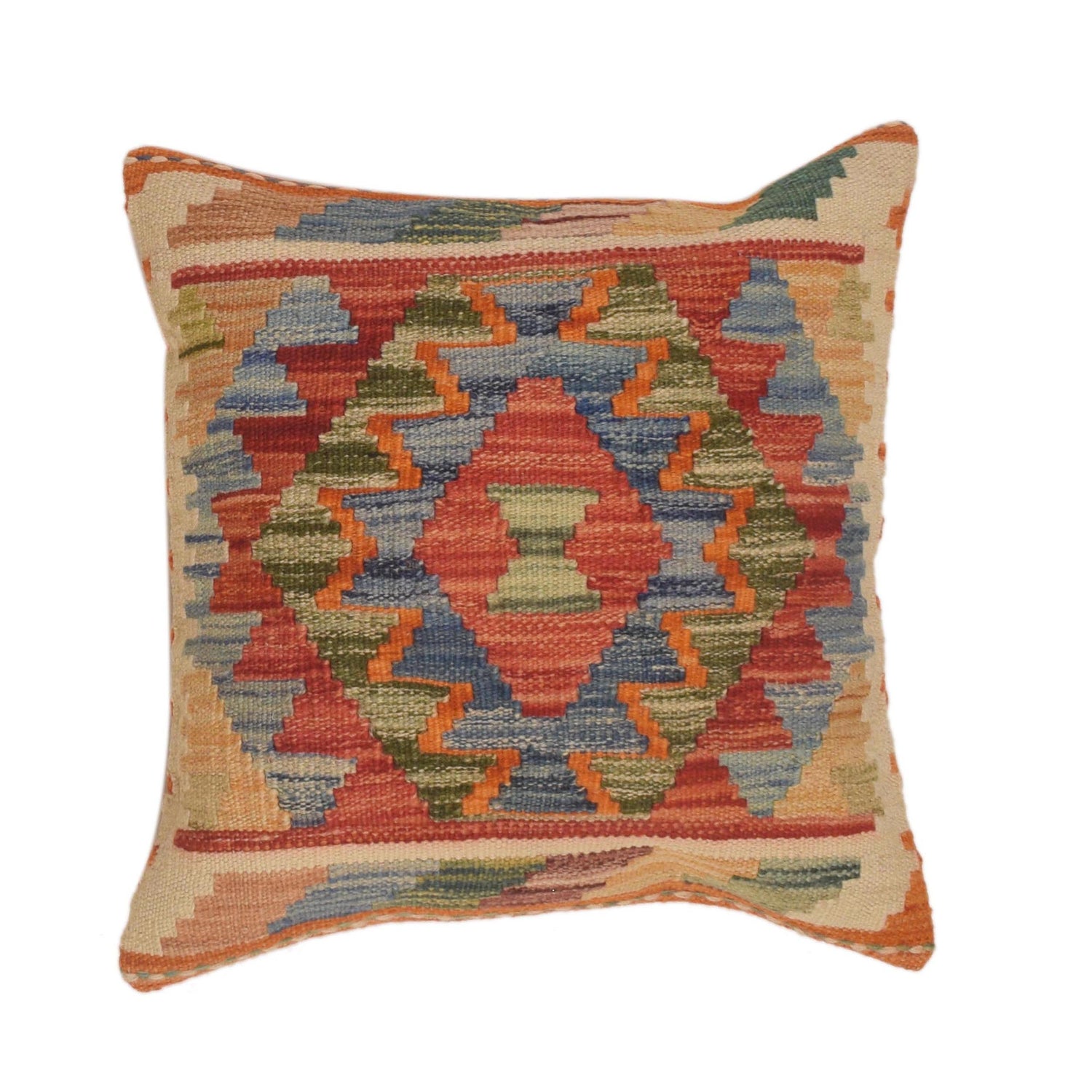 Handmade Kilim Cushion Covers 1' 6" x 1' 7" ft / 46 x 47 cm - No. 34561
