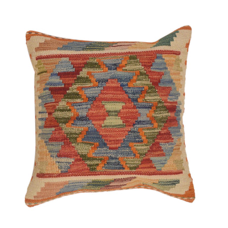Handmade Kilim Cushion Covers 1' 6" x 1' 7" ft / 46 x 47 cm - No. 34561