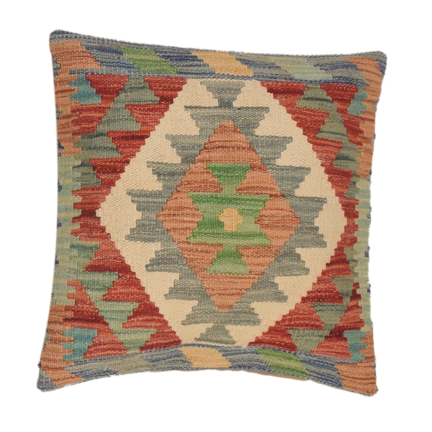 Hand Knotted Kilim Cushion 1' 6" x 1' 6" ft / 46 x 46 cm - No. 34562