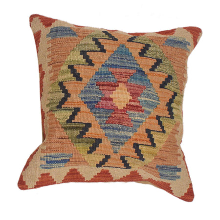 Afghan Kilim Cushion 1' 6" x 1' 6" ft / 46 x 46 cm - No. 34565
