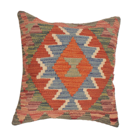 Afghan Kilim Cushion 1' 6" x 1' 6" ft / 46 x 45 cm - No. 34572