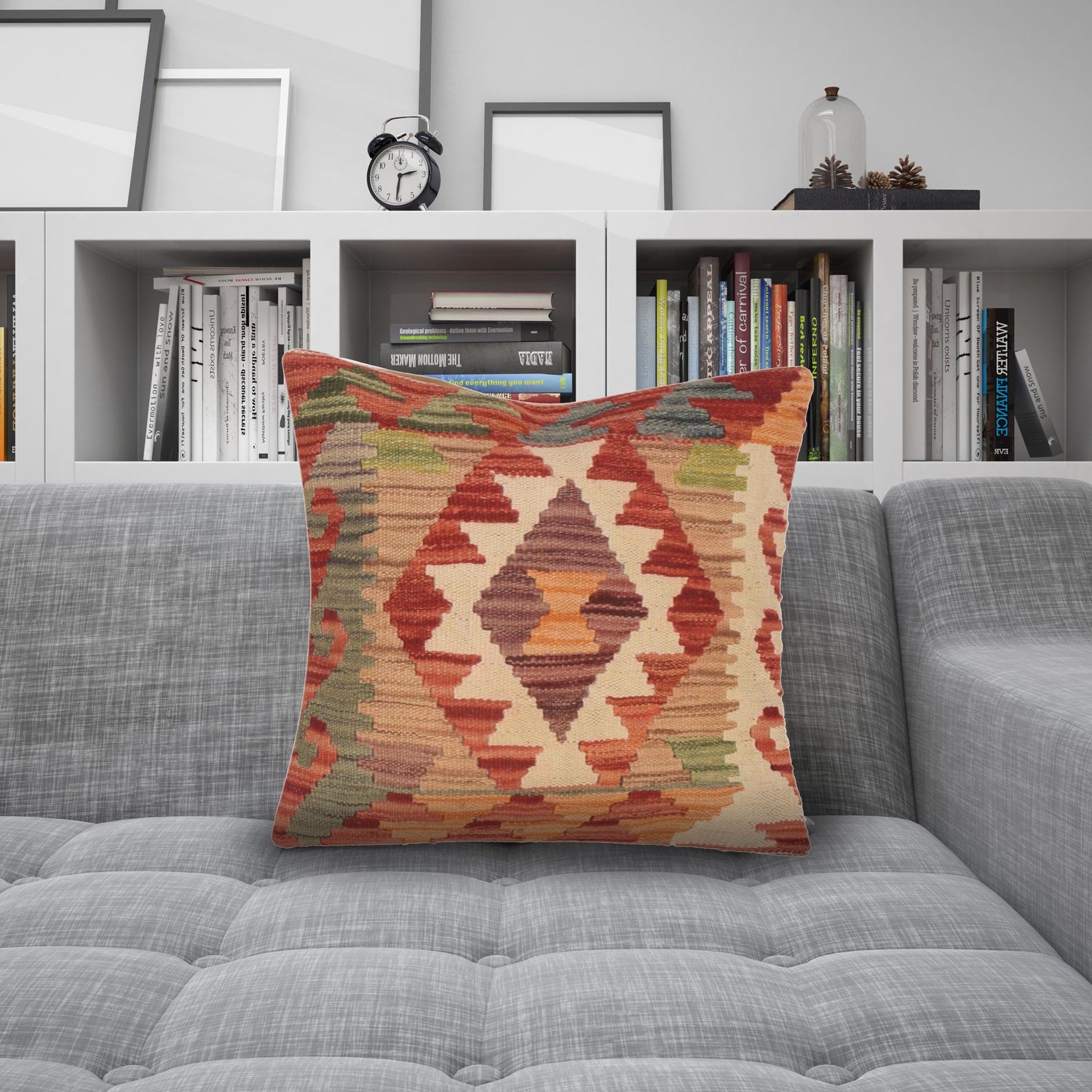 Kilim Cushion Covers for Your Home 1' 5" x 1' 6" ft / 44 x 45 cm - No. 34574
