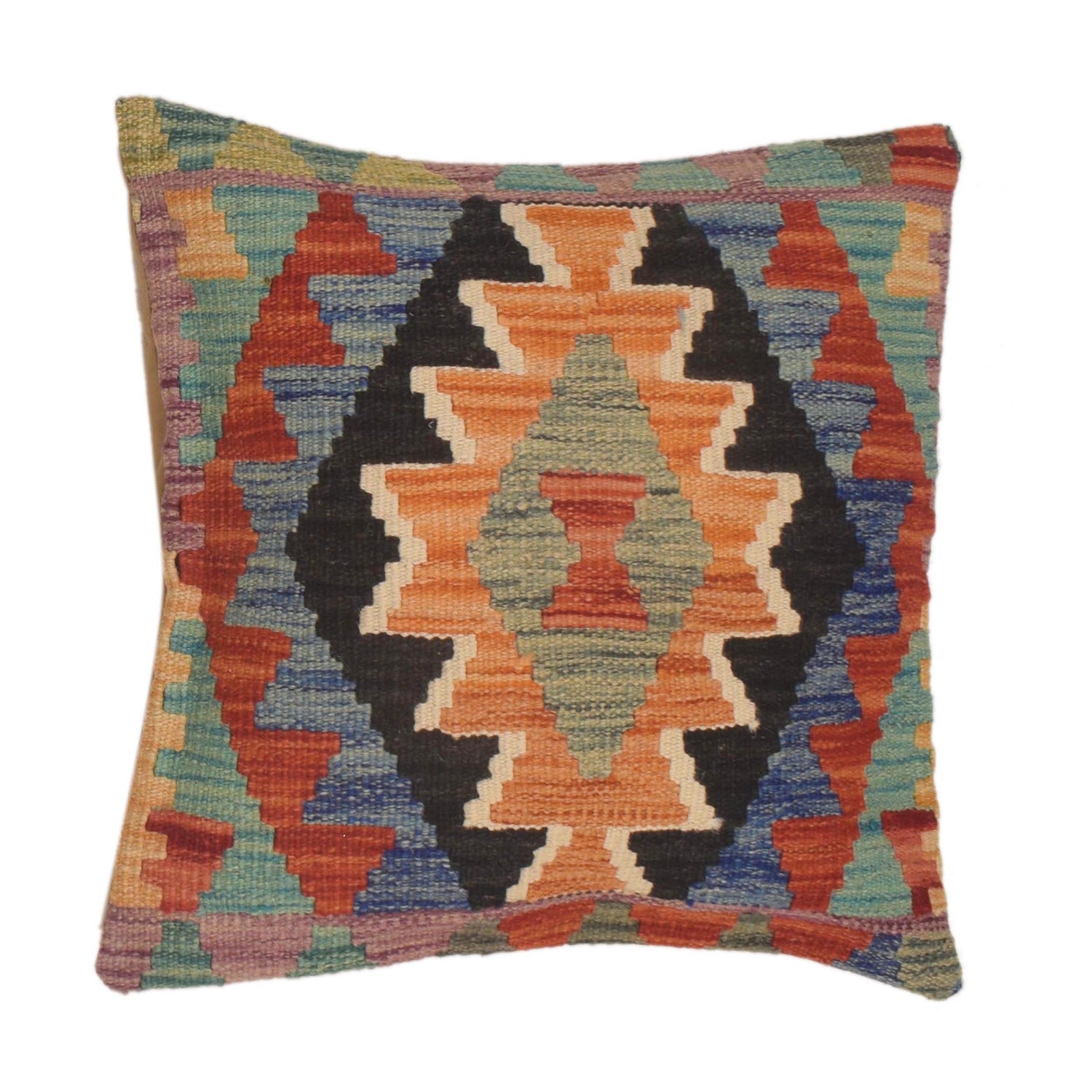 Kilim Cushion Cover 1' 6" x 1' 6" ft / 46 x 45 cm - No. 34575