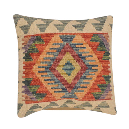 Handmade Kilim Cushion Covers 1' 6" x 1' 6" ft / 45 x 45 cm - No. 34579