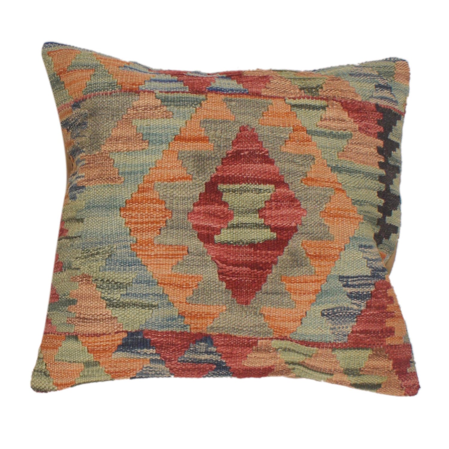 Hand Knotted Kilim Cushion 1' 4" x 1' 6" ft / 40 x 45 cm - No. 34582