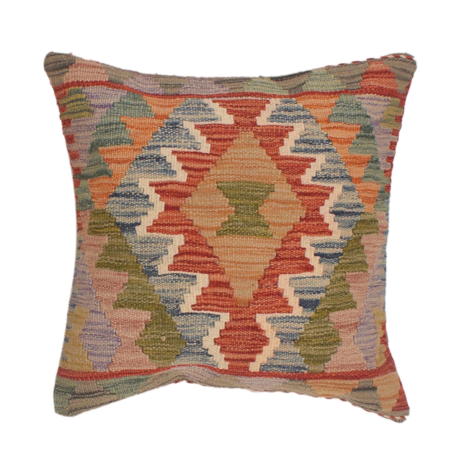 Turkish Design Kilim Cushion 1' 6" x 1' 6" ft / 45 x 46 cm - No. 34584