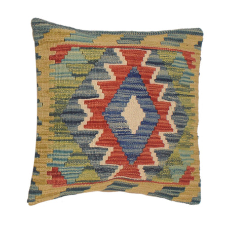 Turkish Style Kelim Cushion 1' 5" x 1' 6" ft / 44 x 45 cm - No. 34586