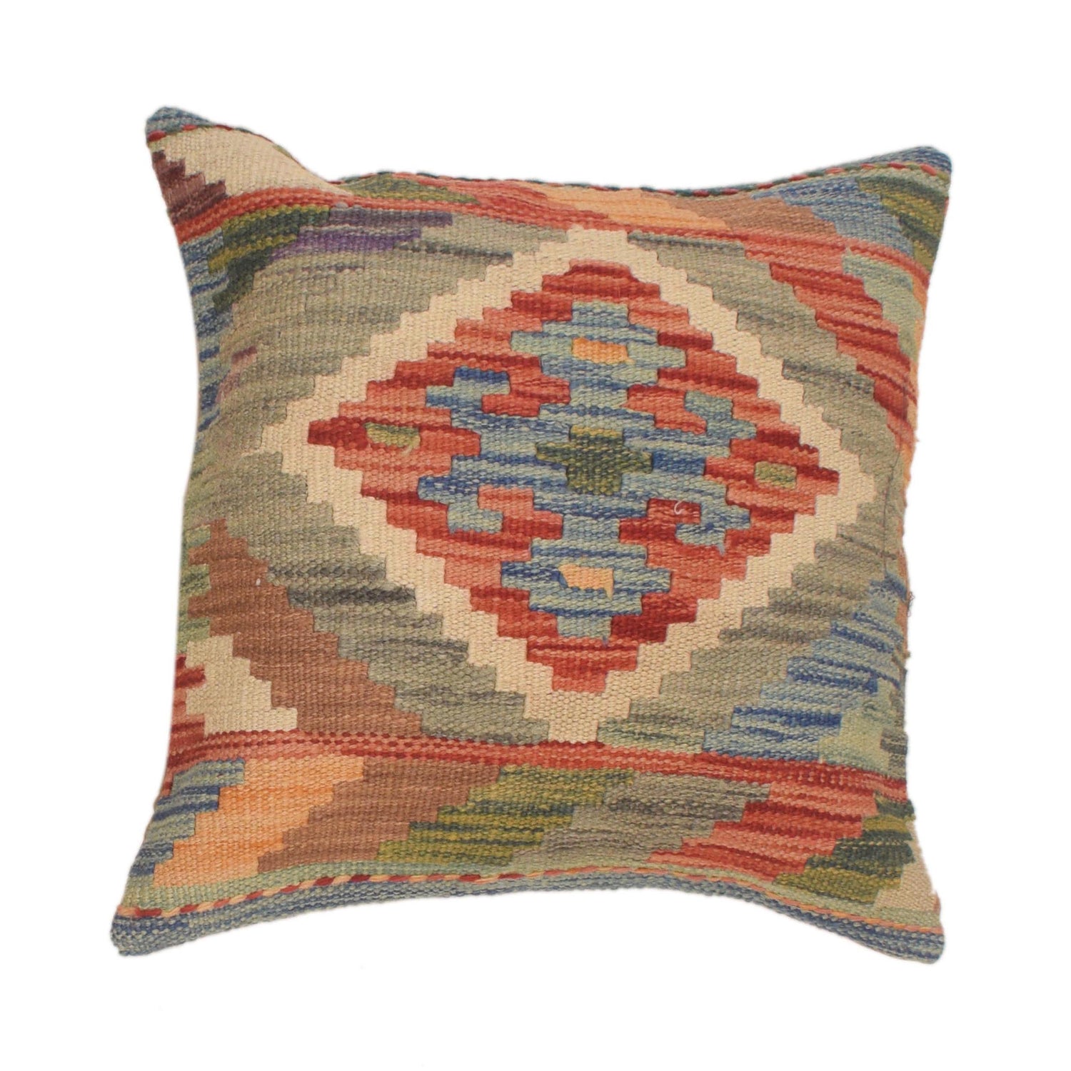 Handmade Kilim Cushion Covers 1' 6" x 1' 7" ft / 45 x 47 cm - No. 34587