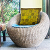 Handmade Overdyed Carpet Cushion 1' 5" x 1' 6" ft / 44 x 45 cm - No. 38456
